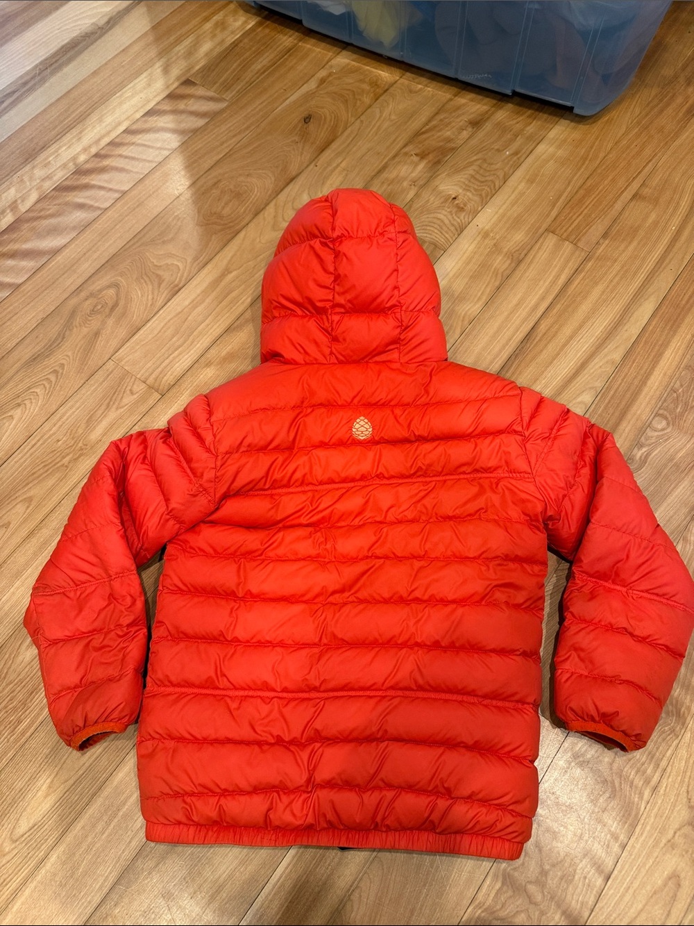 Stio Bright Orange Quilted Hooded Jacket - Picture 8 of 8